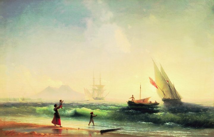 «Встреча рыбаков на берегу Неаполитанского залива», 1842, Государственная Третьяковская галерея (г. Москва).